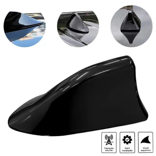 Antena Automotiva Funcional 3.0DB Shark (Tubarão) Barbatana CAPTAÇÃO AM/FM