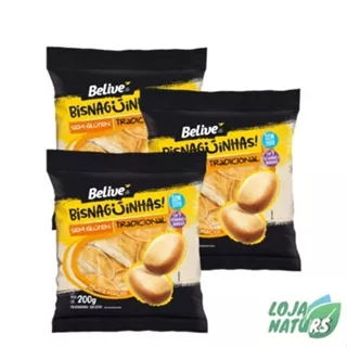 KIT Pão de Bisnaguinha Sem Glúten Sem Leite 200g - Belive