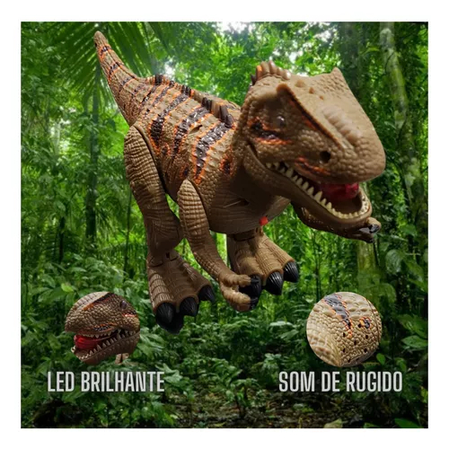 Dinossauro Dinopark T-Rex Som e Articulações - Bee Toys - Zaza Toys