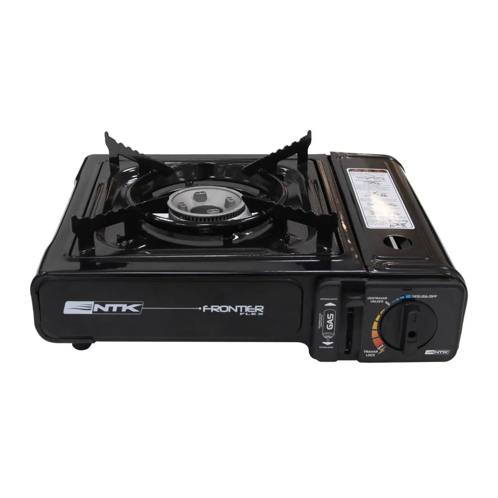Fogareiro Portátil Nautika Flex A Gas Refil/Glp Camping C/ Adaptador Botijão E Maleta