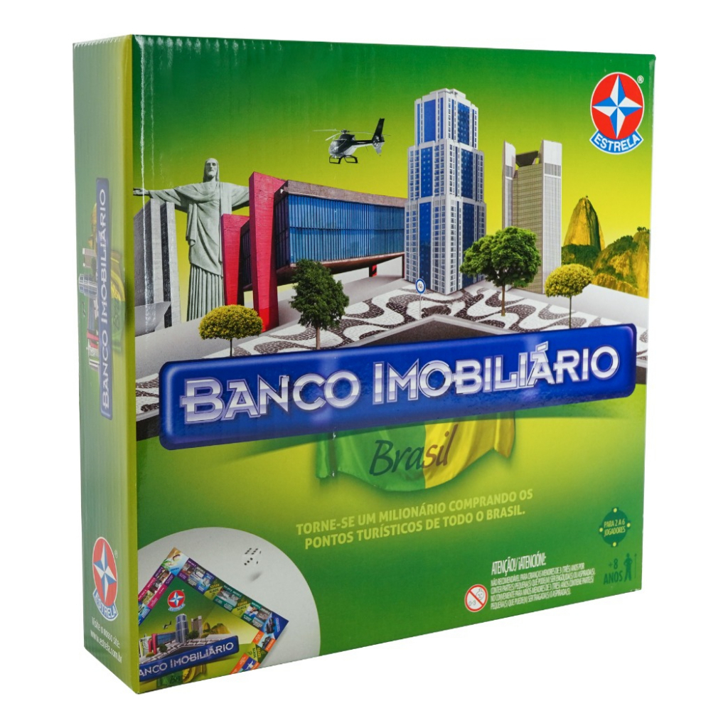Jogo De Tabuleiro Banco Imobiliário Mesa Brinquedo Educativo F114