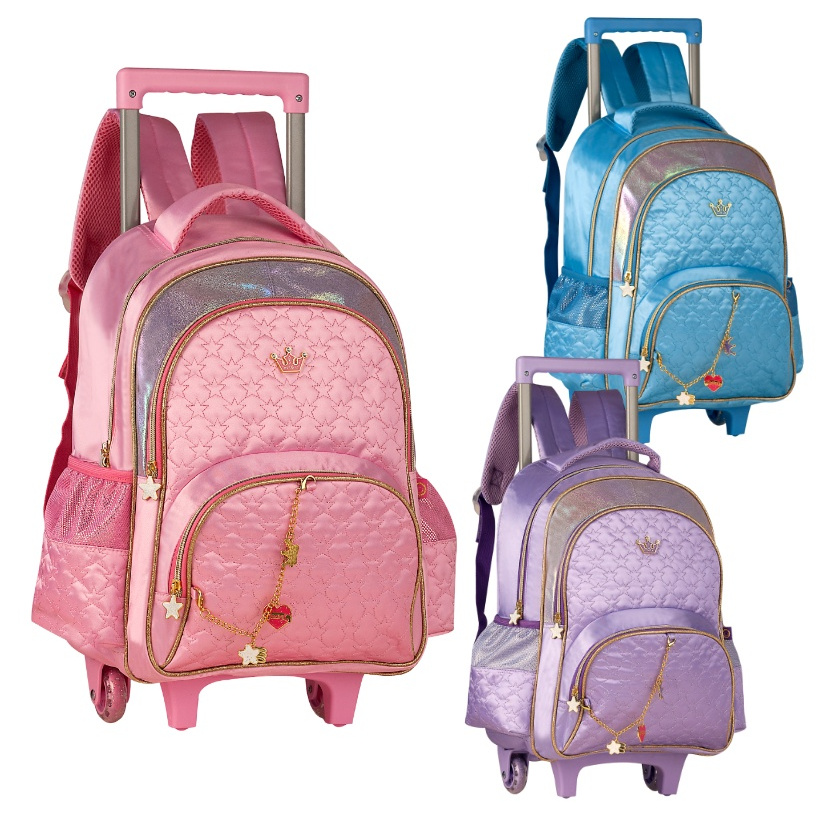 MOCHILA DE CARRINHO RODINHA SWEET QUEEN INFANTIL SQ23059K | Shopee Brasil
