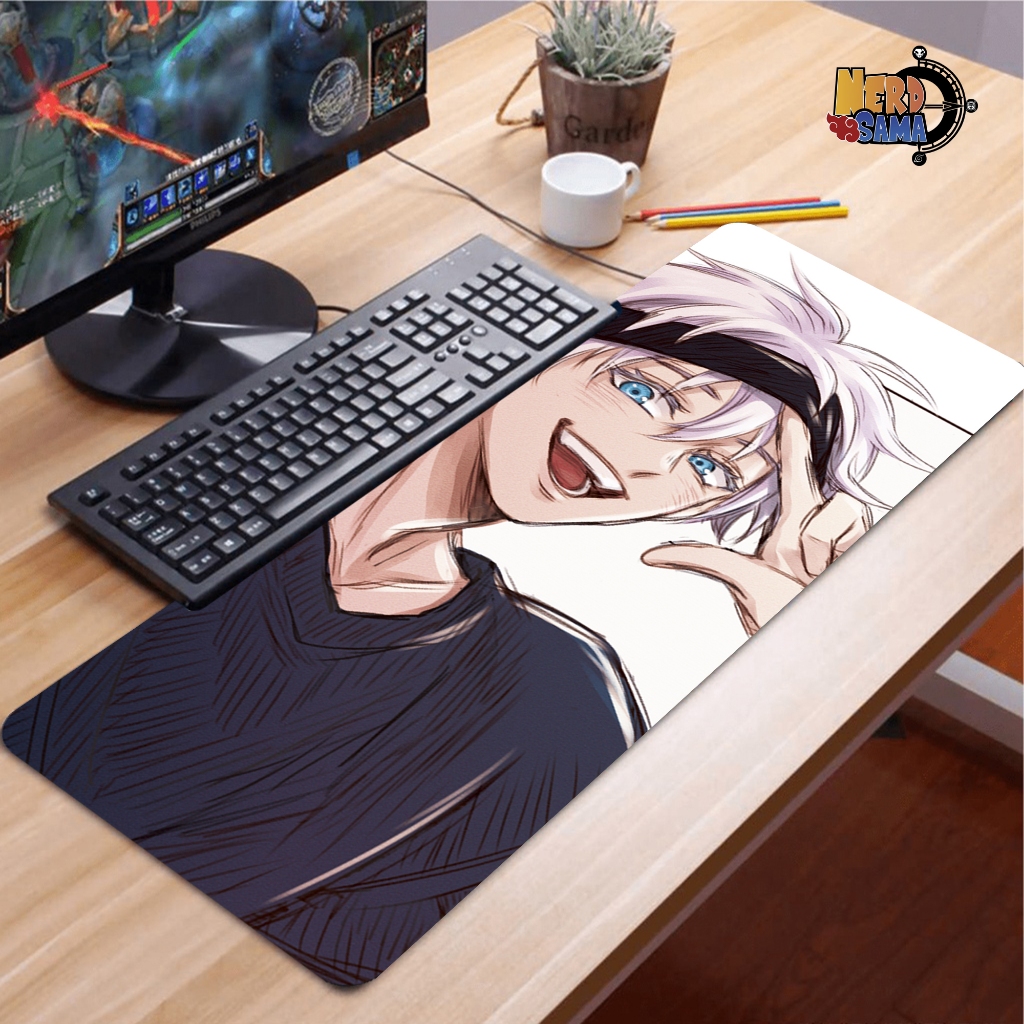 Mouse Pad Gamer anime Jujutsu Kaisen Satoru Gojo 90x40cm Antiderrapante ...