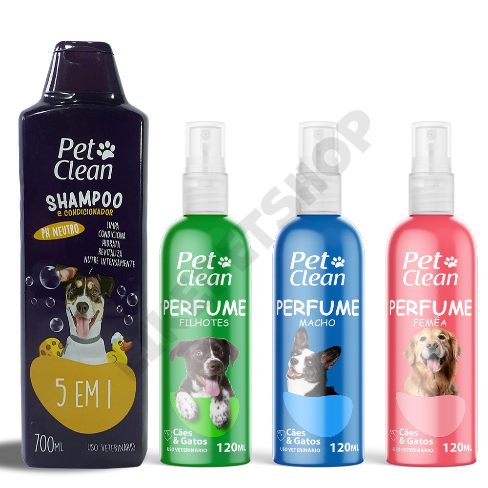 Kit Shampoo e Condicionador Pet Hidratante 250ml par cães e gatos Pet  Smelling Pelos mais fofinhos e super hidratados