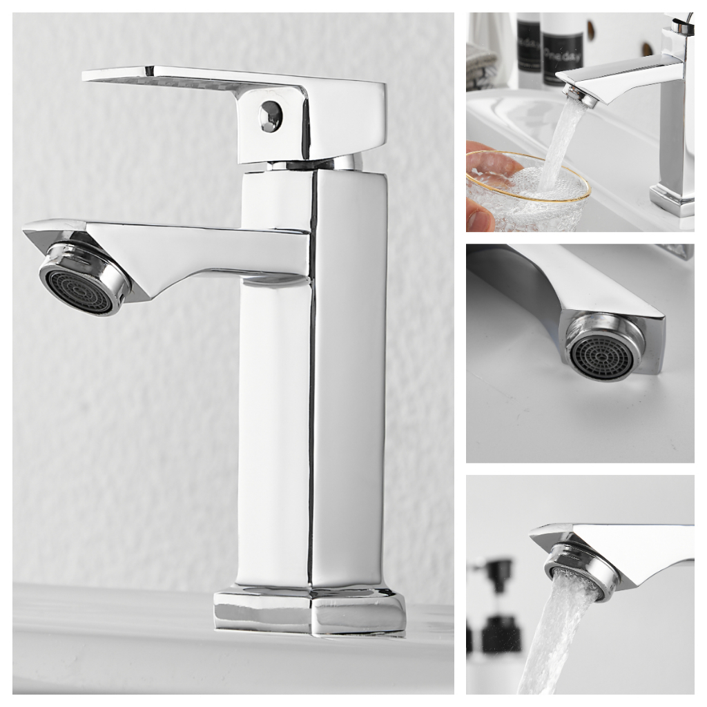 Torneira para Banheiro Lavabo Luxo Metal Cromada Moderna