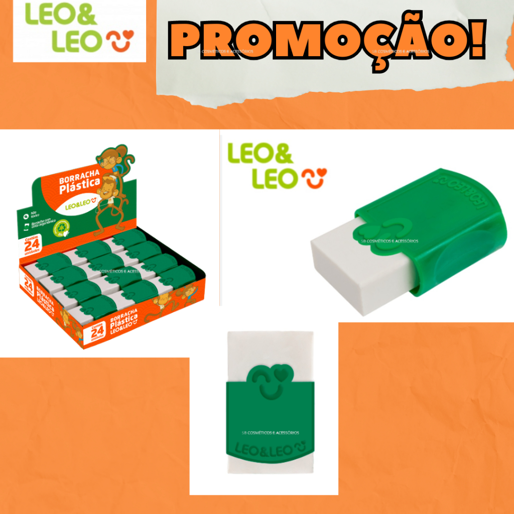 Borracha Branca Plástica Com Capa Protetora verde UNIDADE - Leo & Leo