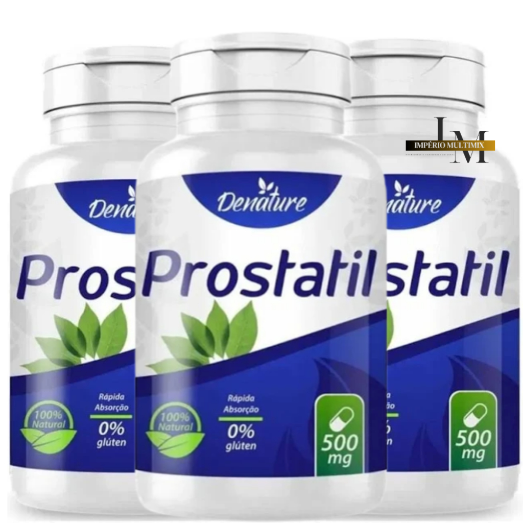 Kit 3 Unidades Prostatil 500mg 300 Cápsulas Denature | Shopee Brasil