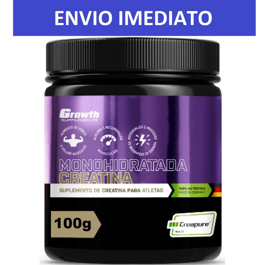 Creatina CREAPURE Monohidratada 100g – Growth Suplementos 100% Pura