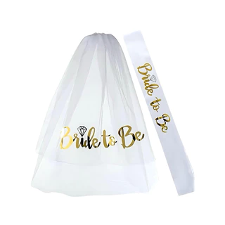 Kit véu e faixa Bride to be noiva dourada rose gold despedida de solteira festa chá de lingerie