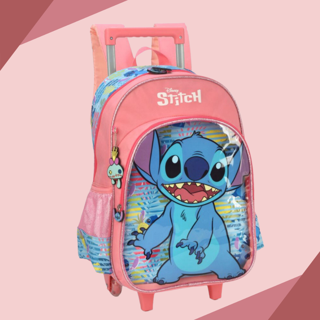 Mochila Bolsa Escolar Lilo Stitch Grande Moderna Reforçada