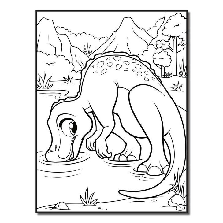 Kit 60 Desenhos Dinossauro Colorir Pintar 15X21 Com Giz de Cera