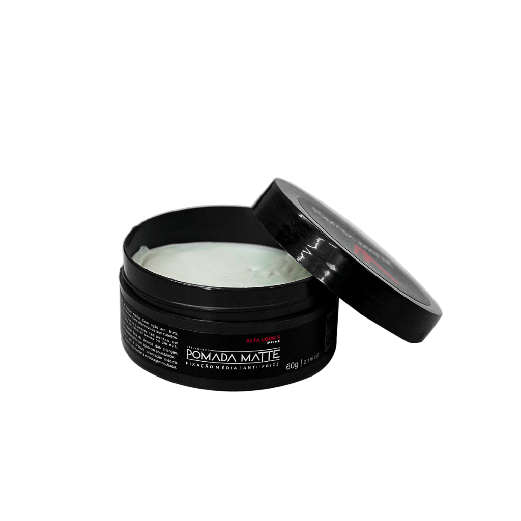 POMADA MODELADORA MATTE COM FIXAÇÃO EXTRA FORTE E EFEITO SECO alfalooks ...