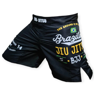 Bermuda de Brazilian Jiu Jitsu Masculina Tactel e Elastano Com Velcro e Cordão de Ajuste