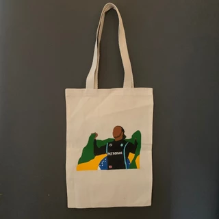 Ecobag Hamilton com a bandeira do Brasil - Blog Fórmula 1