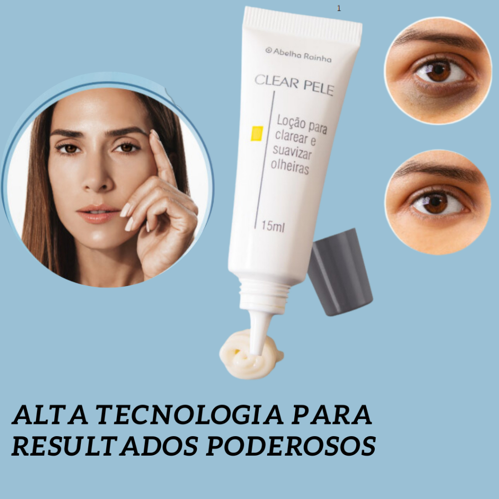 Loção Para Clarear E Suavizar Olheiras Clear Pele Abelha Rainha 15ml ...