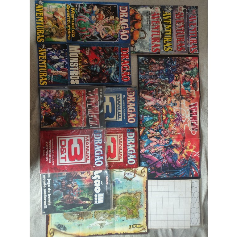 Lote Revistas e Itens de RPG