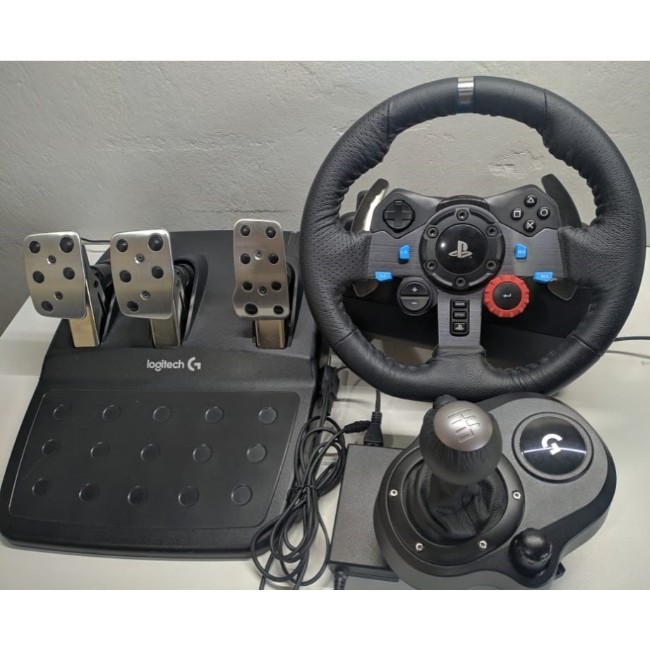 Volante de corrida Logitech G29 Driving Force C/ Pedal C/ Câmbio PS Simulador Completo + Garantia