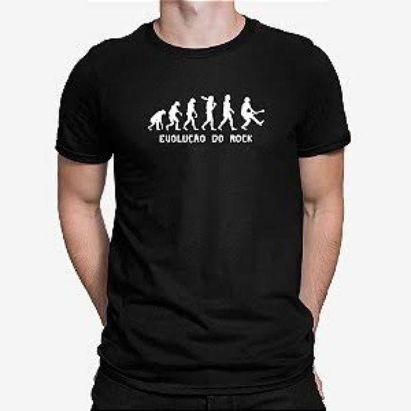 Camiseta Evolução do Roqueiro - Unissex