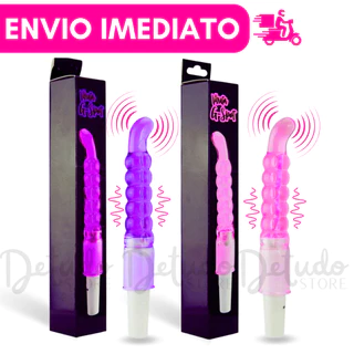 Plug Anal Iniciante Escalonado que Vibra em Silicone Jelly G-Spot Ponto G Estimulador de Clitóris e Anal Massageador em Jelly Texturizado Sex Shop Sexy