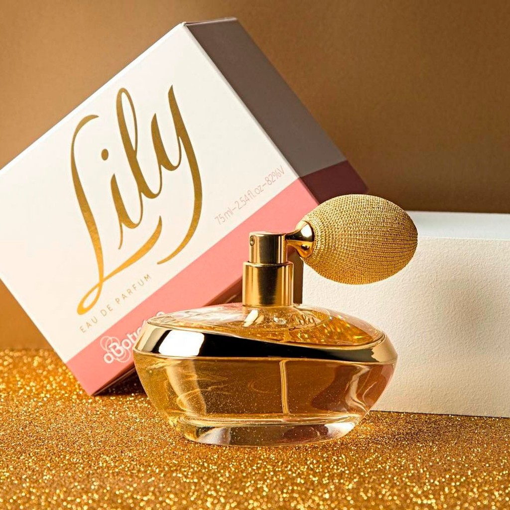 O Boticário Lily set Perfume 75ml,Bodycream 8.8oz , Body oil 200ml