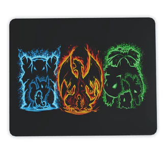 Mouse pad personalizado gamer - Blastoise Charizard Venusaur Pokemon