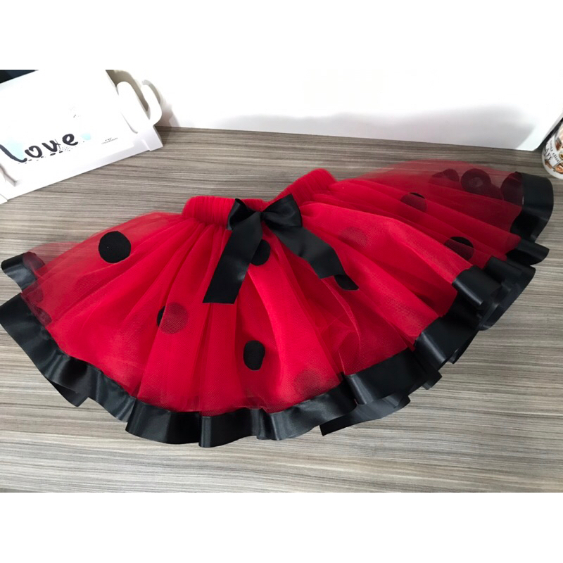 Saia de tule da hot sale ladybug