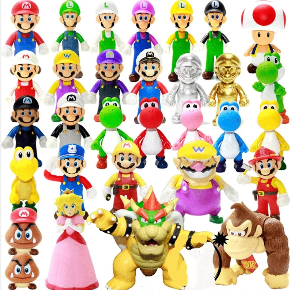 Mario Toys,Super Mary Action Figures Toys,Mario Characters，Mario Bros  Princess, Turtle （48 Pack）