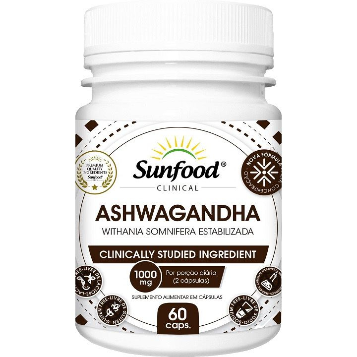 Ashwagandha 1000mg 60 Cápsulas Sunfood