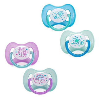 Kit 2 Chupetas Buba Comfort 0-6m Tam 1 e 2 Brilha No Escuro