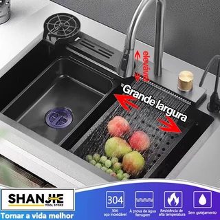 Cuba Cozinha Gourmet 304 Inox/ Ducha Horizontal Torneira Flexível Torneiras premium premium+ acessor Para envio imediato