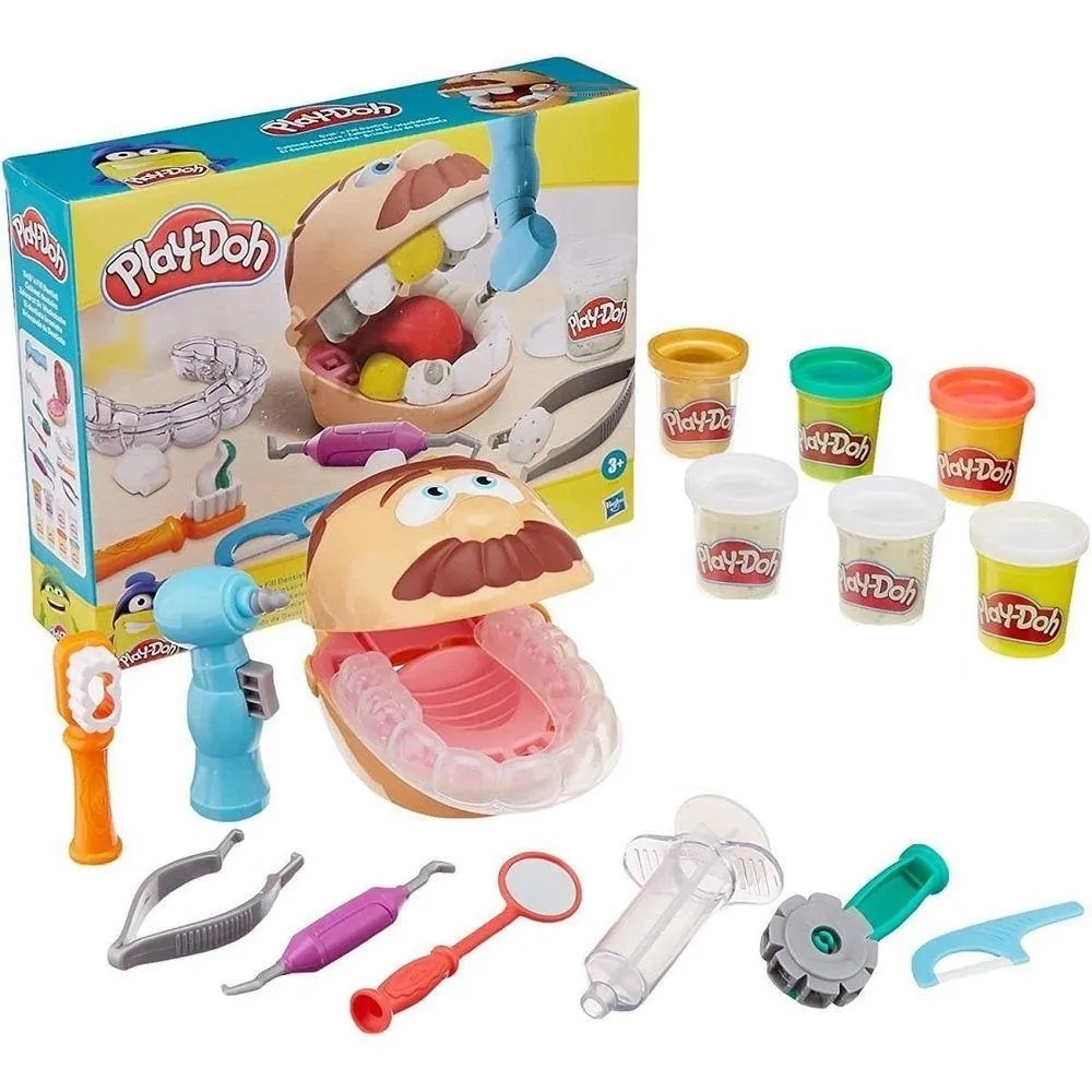 Massinha Play Doh Brincando De Dentista Novo Original Massa Modelar ...