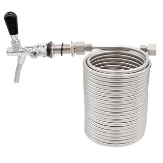 Kit Montagem Chopeira Para Cooler Caixa Com Torneira e Serpentina Dupla