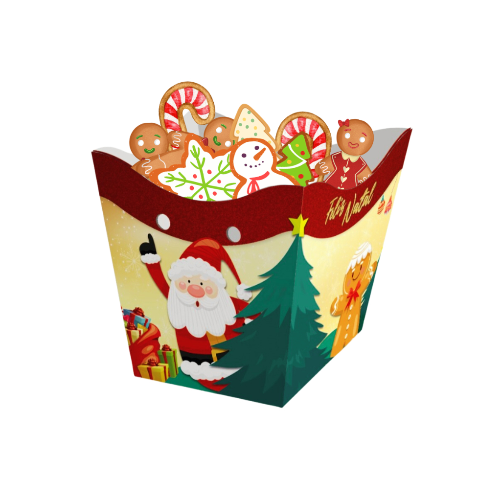 Kit 12 Cachepo Cachepot Mesa Doces Enfeite Festa Natal Noel