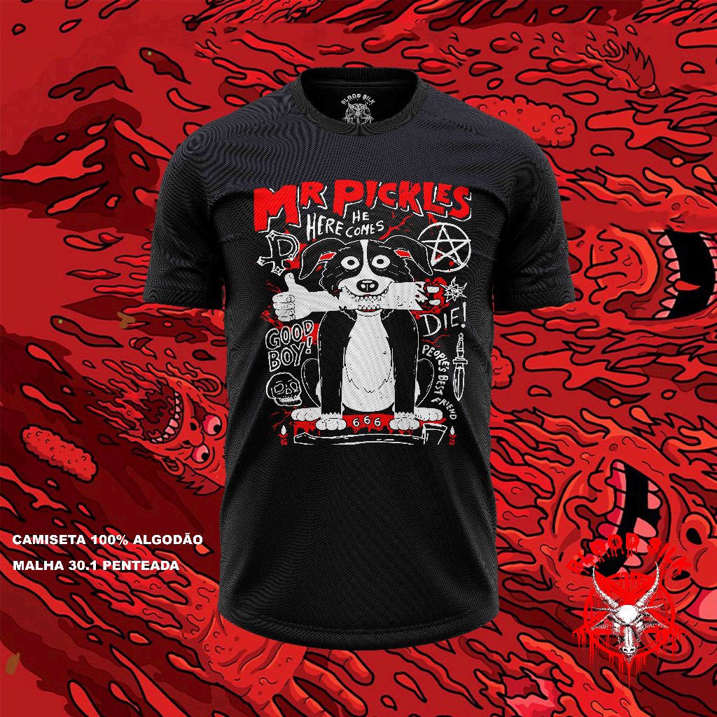 Camiseta Mr Pickles Seriado Good Boy 666 Séries Blusa