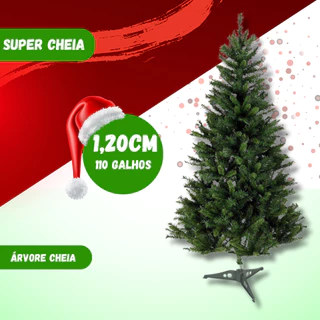 Árvores De Natal Verde Cheia Pinheirinho Natalino 120cm 110 Galhos