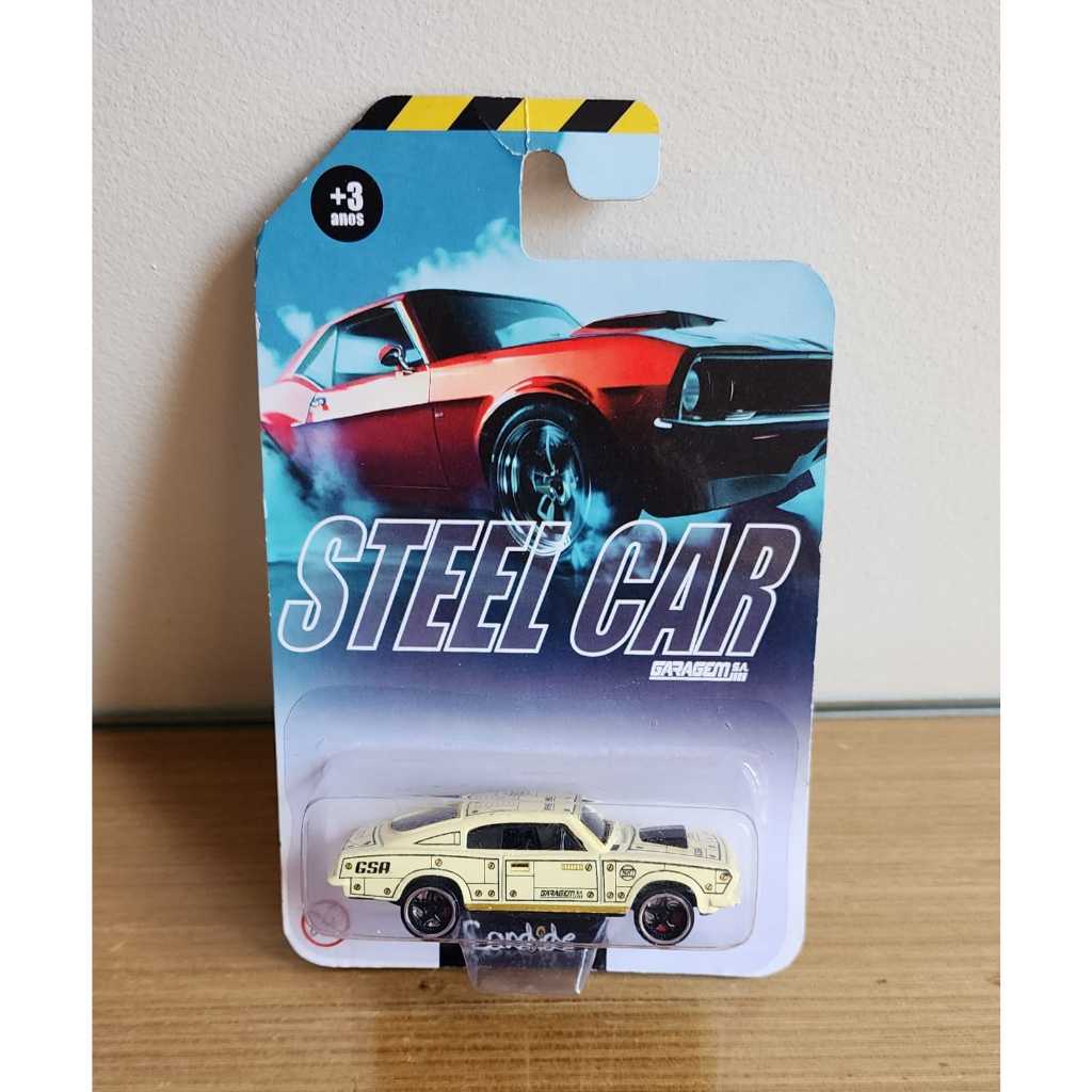 Mini Ve culos Die Cast Garagem S.a. Muscle Car Creme Steel