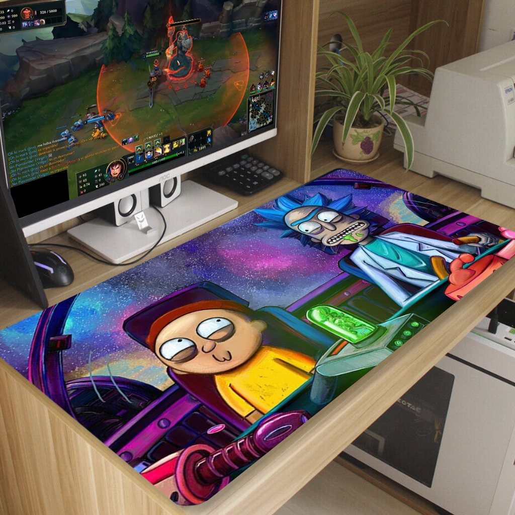 Mouse Pad Rick Mort Antiderrapante Diversas Estampas 90x40 cm M09