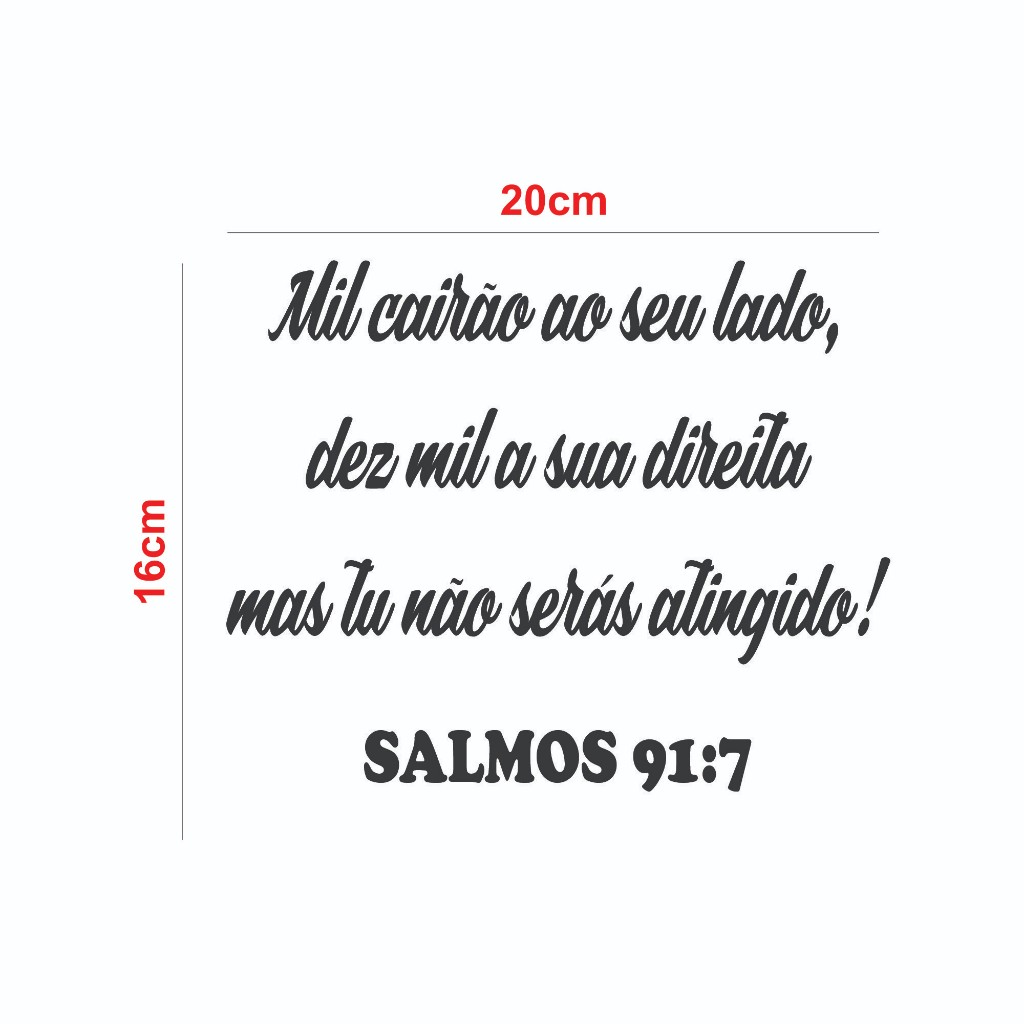 Adesivo autocolante Salmos 91:7