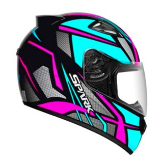 Capacete taurus wind visor V3 techno preto fosco em Promoção na