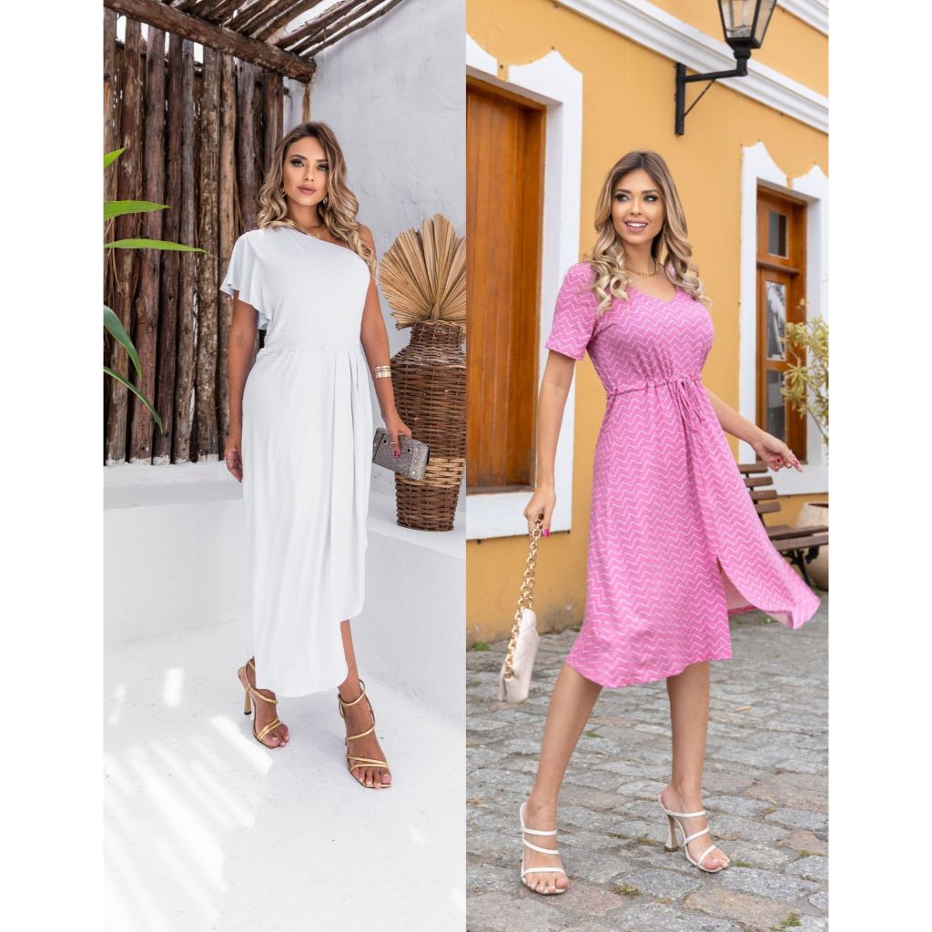 Vestido com saia drapeada cheap
