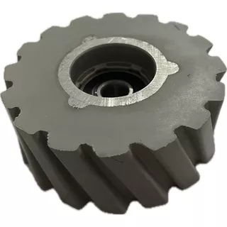 Roldana Emborrachada 25x61mm Dentes Helicoidal Com Rolamento Interno Para Esteira de Coladeiras de Borda