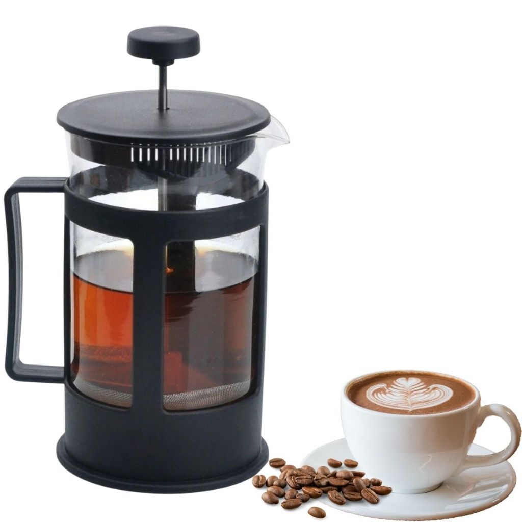Cafeteira Prensa Francesa Cremeira em Vidro Café Espuma de Leite Chá 350ml