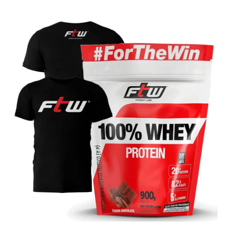 whey Protein 100% 900g FTW + Camisa