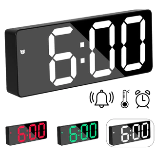 Relógio De Led Digital Mesa Despertador Alarme Temperatura E Demais Funções WL