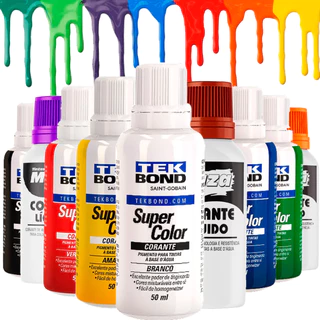 Kit 12 Corante Líquido Xadrez Bisnaga Para Pigmentação 50ml Diversas Cores Tecidos Parede Construção em Oferta na Shopee