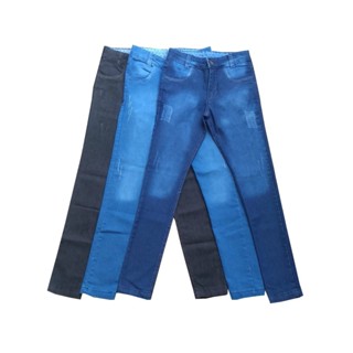 Kit 2 calças jeans feminina elastano infantil/juvenil 10 ao 16