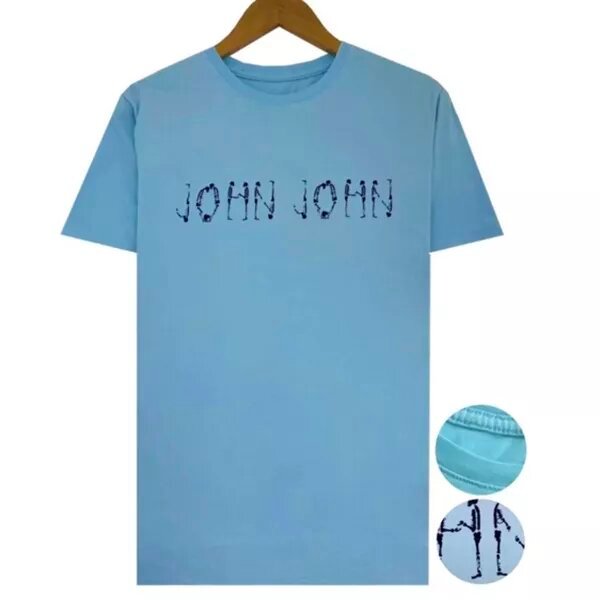 Camiseta John John Masculina Regular Splashed Live It Branca