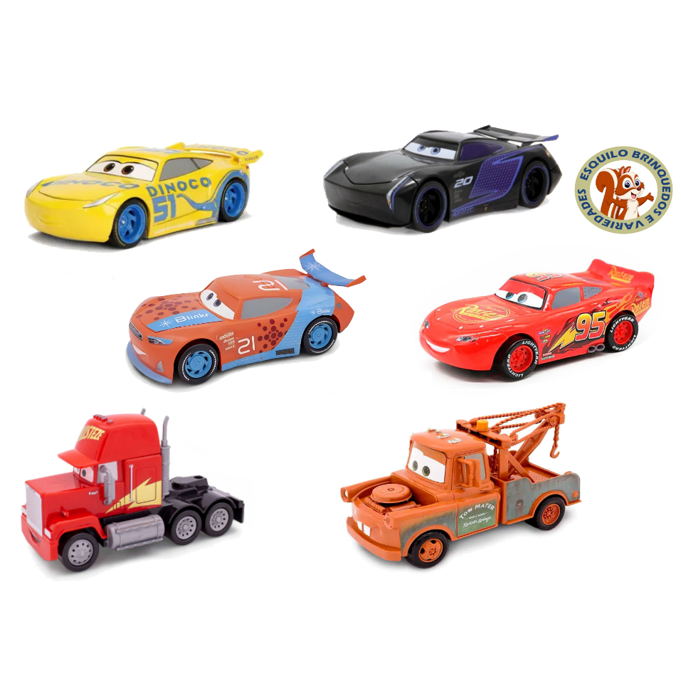 Carrinho Mcqueen c/ Luz Sons Metal 17616-95 Carros 3 Disney em