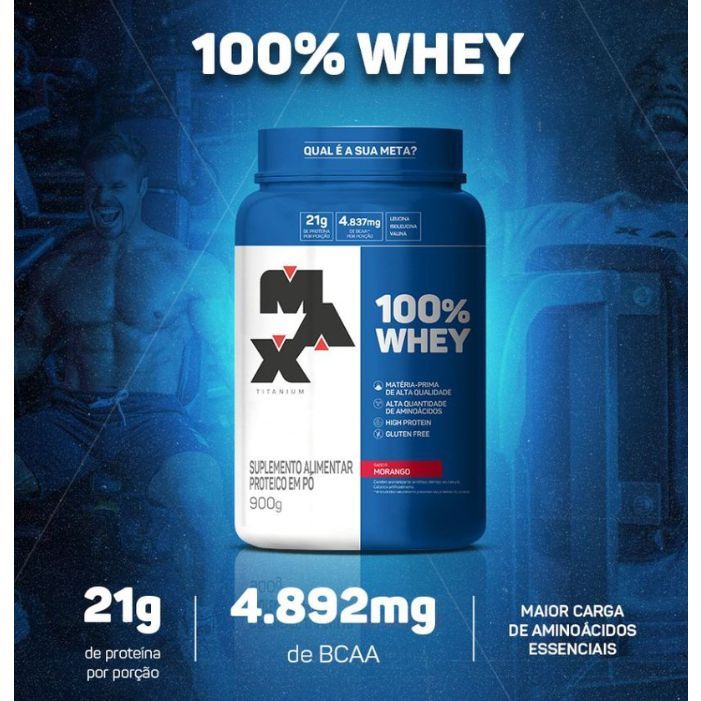 Whey protein 100% 900g Max Titanuim Cookies