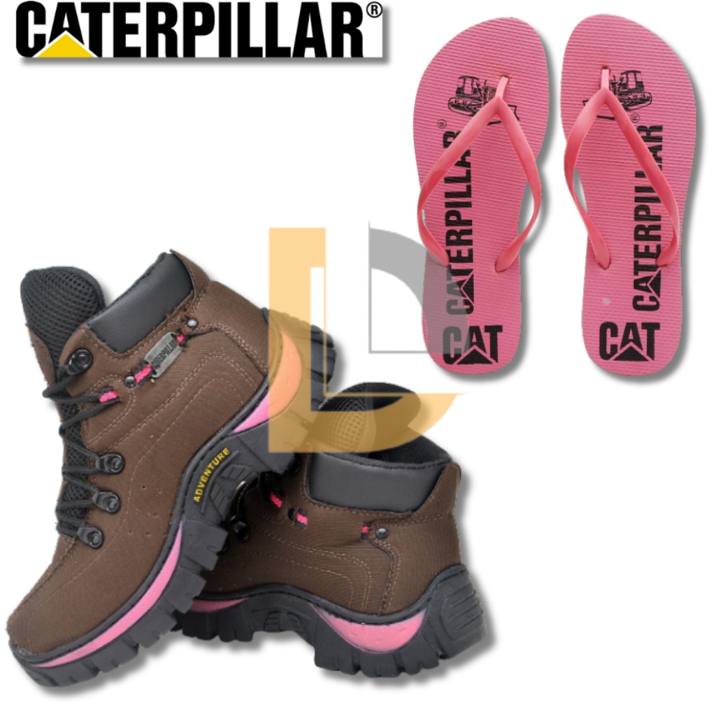 Bota Feminina Caterpillar Adventure 34, Preto/Rosa - Drop Doma Shoes NS